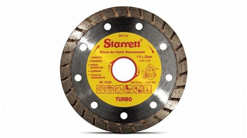 Imagem de Disco Diamantado Starrett Turbo 110Mm 4.3/8 X F20 Ddt110