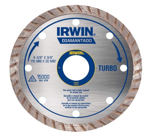 Imagem de Disco Diamantado Turbo 110 x 20 mm IRWIN IW13893