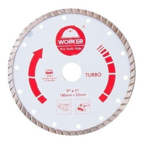 Imagem de Disco Diamantado Turbo 180 X 25,4mm / 7" X 1" - Worker