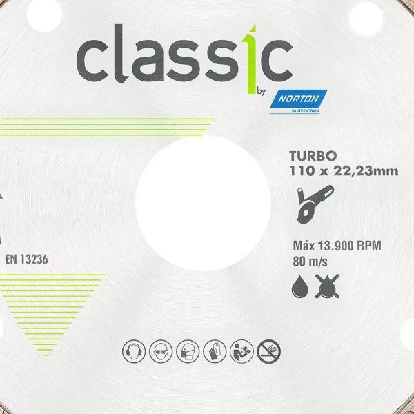 Imagem de Disco Diamantado Turbo Classic Norton 110x20x7mm