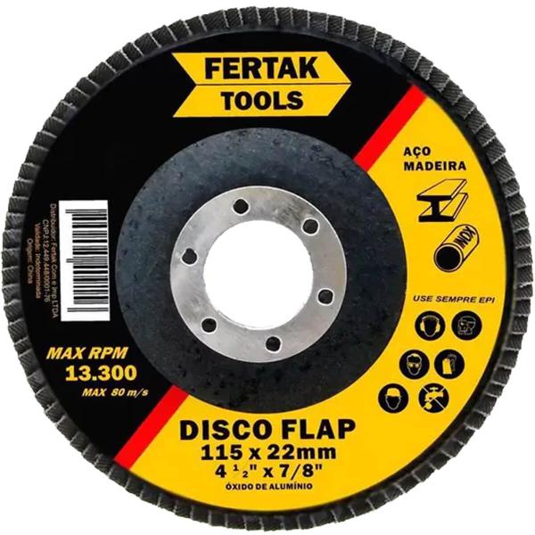 Imagem de Disco Flap 4.1/2 115mm Grão 120 Aço Madeira