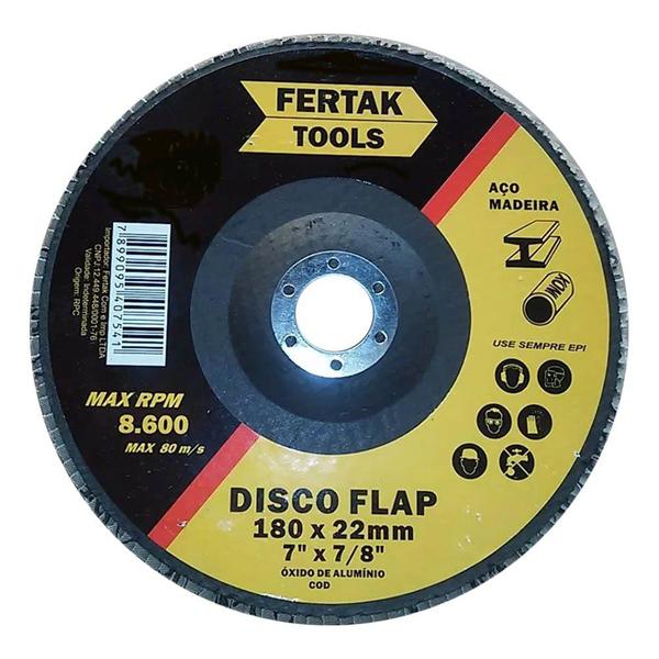 Imagem de Disco Flap Cônico 7" - 180 mm  Grão 120 Fertak