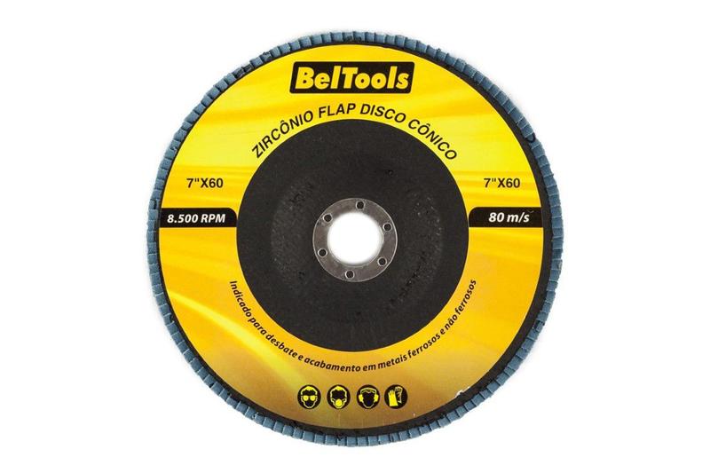 Imagem de Disco Flap Cônico 7 Polegadas Para Metal Grão 60 Beltools