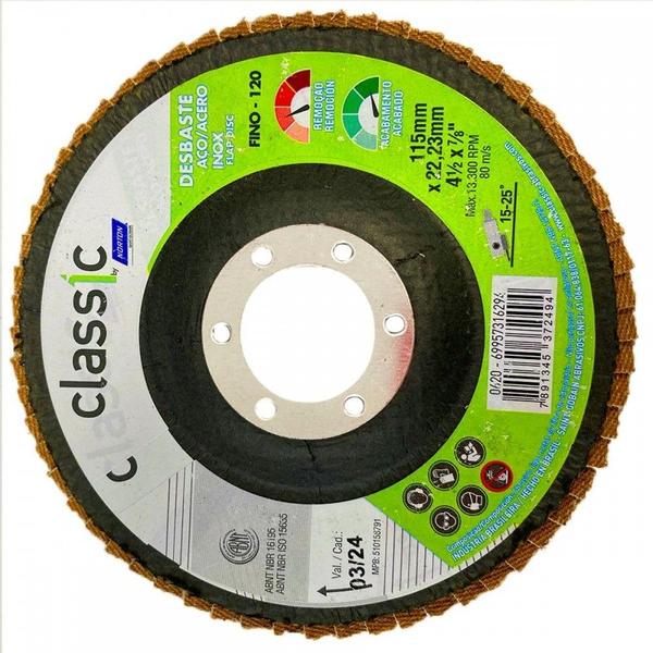 Imagem de Disco Flap Norton Classic - 4.1/2'' - Grao 120 . / Kit C/ 10 Peças