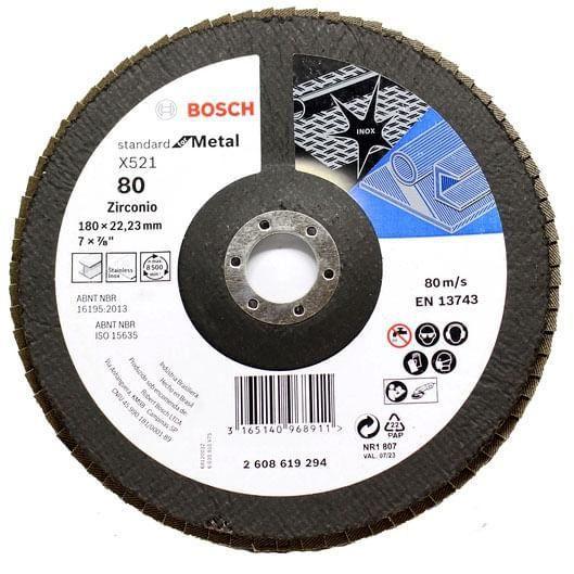 Disco Flap Para Metal 7 Grão 80 Bosch Imagem de Disco Flap Para Metal 7 Grão 80 Bosch