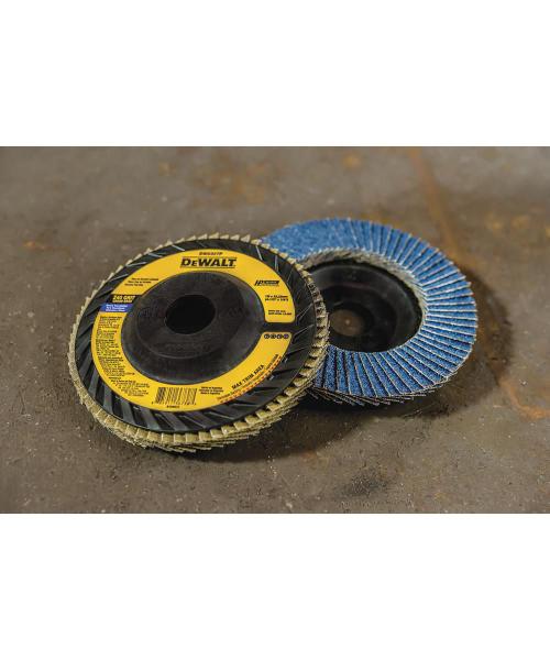 Disco Flap Plástico Reto Dewalt 4-1/2" x 7/8" Z80 DW8309P-AR Imagem de Disco Flap Plástico Reto Dewalt 4-1/2" x 7/8" Z80 DW8309P-AR