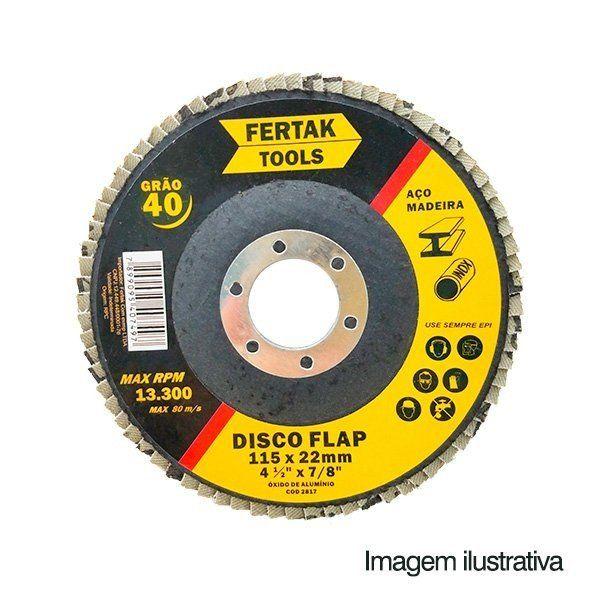 Imagem de Disco Flap Reto 4.1/2 (Pol.) - 115mm Grão 120 Fertak