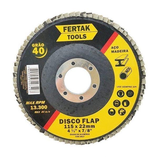 Imagem de Disco Flap Reto 4.1/2 (Pol.) - 115mm Grão 120 Fertak