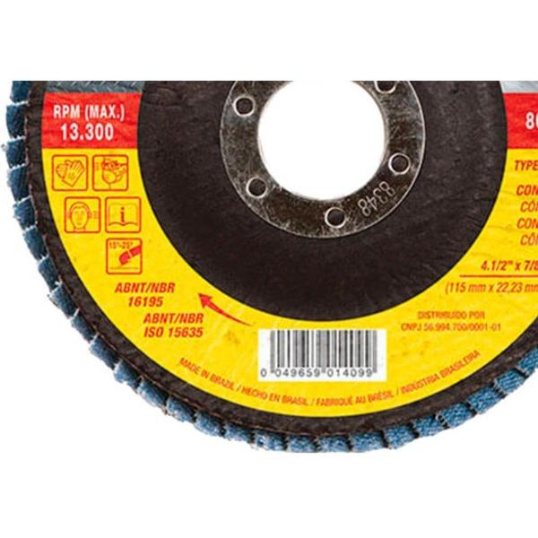Disco Flap Starrett 4.1/2 X 120 Imagem de Disco Flap Starrett 4.1/2 X 120