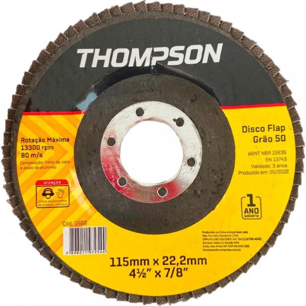 Disco Flap Thompson 4.1/2'' - Grao 50 - 1666 Imagem de Disco Flap Thompson 4.1/2'' - Grao 50 - 1666