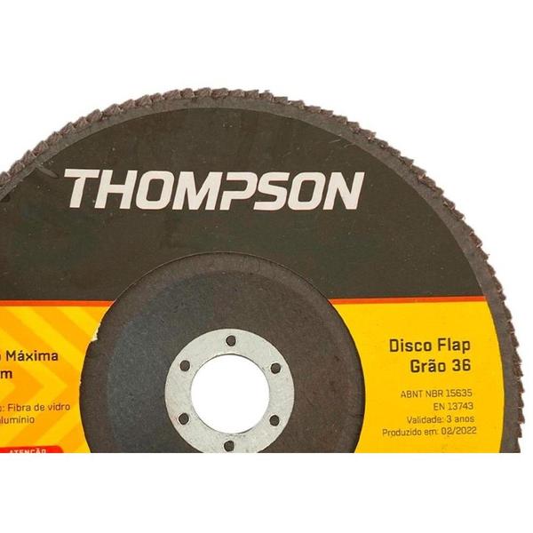 Imagem de Disco Flap Thompson 7'' - Grao 36