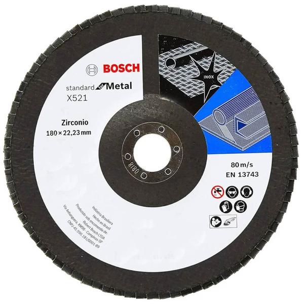 Imagem de Disco Flap X521 para Metal Grão 120 180mm - 2608619295 - BOSCH