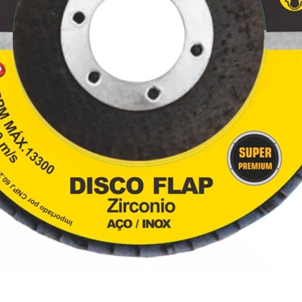 Imagem de Disco Flap Zircônio Aço / Inox 4 1/2" Grão 120 - Titanium