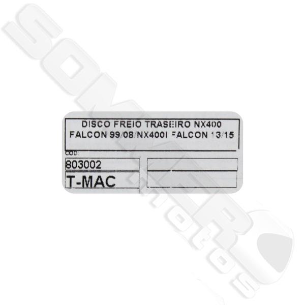 Imagem de Disco Freio Traseiro Honda Nx 400 Falcon 1999 a 2015 T-Mac