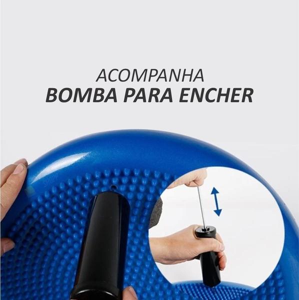 Imagem de Disco Inflável para Exercícios Pilates Equilíbrio com Bomba