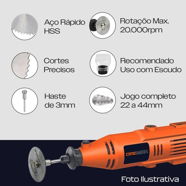 Imagem de Disco Lâmina De Serra 44Mm Hss 72 Dentes Para Micro Retífica