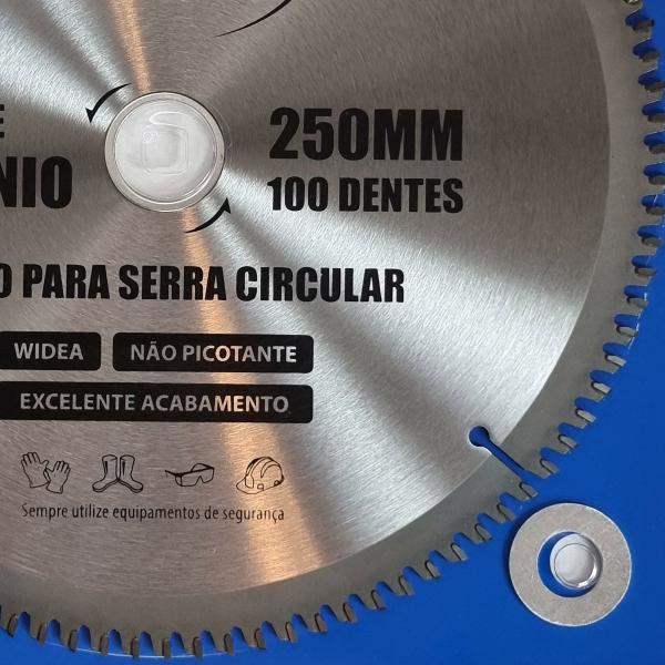 Imagem de Disco Lâmina de Serra Circular 250mm p/ Alumínio 100 Dentes