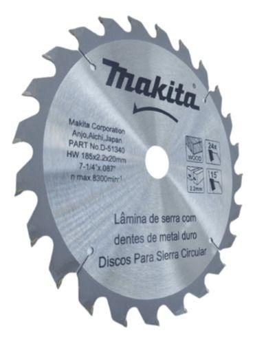 Imagem de Disco Lâmina Serra Circular 24 Dente D-51340 Makita 185x20mm