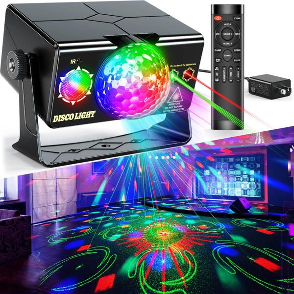 Imagem de Disco Lights caivimvn Party Lights DJ Disco Ball com controle remoto