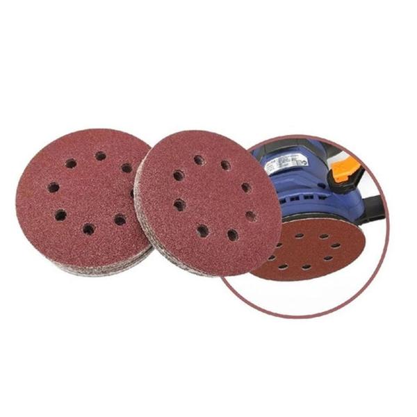 Disco lixa 125mm (05 ) 8furos p/lix excentrica 5 unid. gr220 mtx 738099 p220 Imagem de Disco lixa 125mm (05 ) 8furos p/lix excentrica 5 unid. gr220 mtx 738099 p220