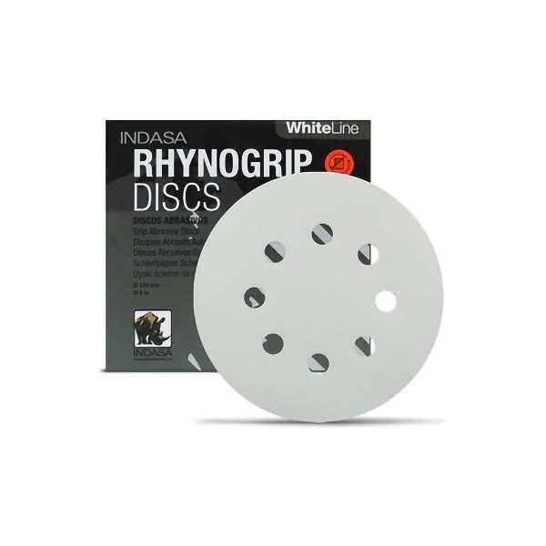 Imagem de Disco lixa d125 8f rhynogrip white - p220 - menor indasa