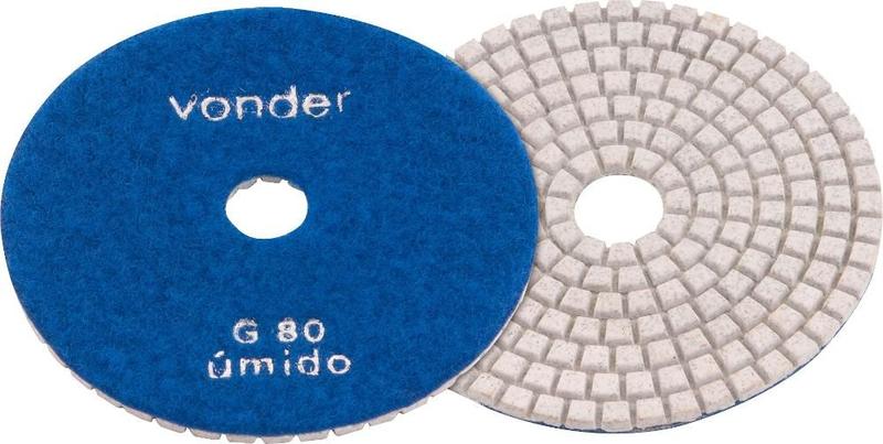 Imagem de Disco Lixa Diamantado Umido 4" G 80 Vonder