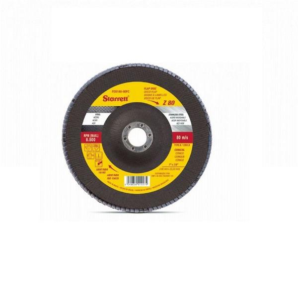 Imagem de Disco lixa flap 115mm (4.1/2) p/metal gr040 starrett fds115-40fc