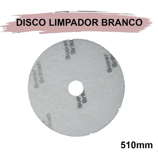 Imagem de Disco lustrador branco 510 british para uso em enceradeiras 