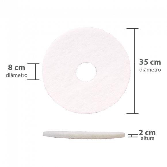 Imagem de Disco Lustrador para Enceradeira 35 Cm Branco British