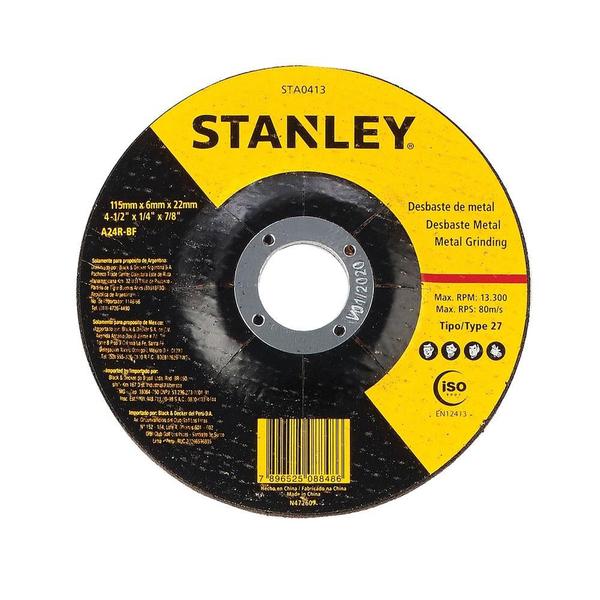 Imagem de Disco Para Desbaste De Metal Stanley 115mmX6,0mm X 22,23mm