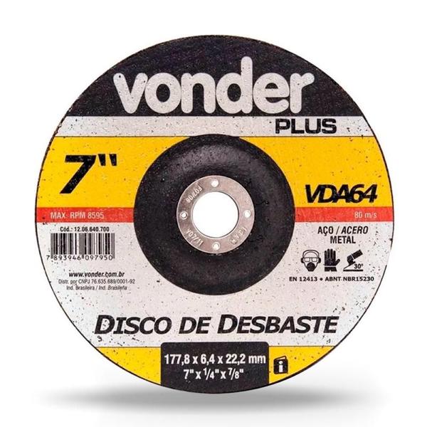 Imagem de Disco Para Desbaste Profissional Vonder 1206640700