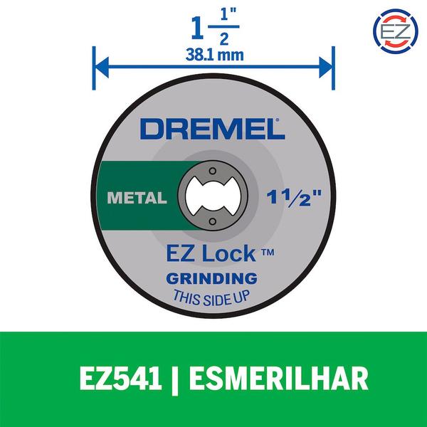 Imagem de Disco para Esmerilhar de Óxido de Alumínio Sistema EZ Lock 38 mm com 2 Unidades - 2615E541AC000 - DREMEL