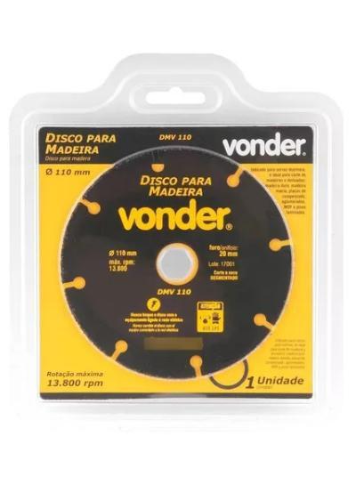 Imagem de Disco Para Madeira 110MM DMV 110 Preto Vonder