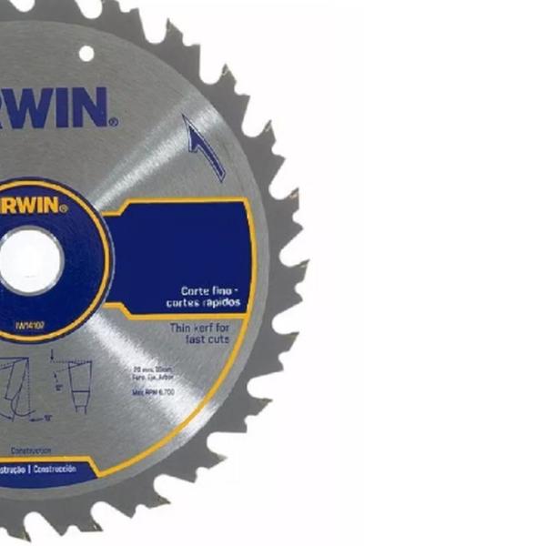 Imagem de Disco para Serra Circular 7.1/4" 18 Dentes 20mm - IW14106 - IRWIN