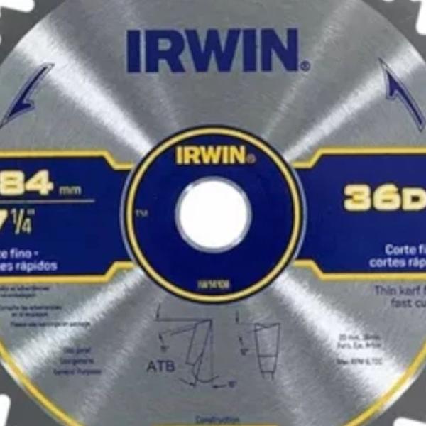 Imagem de Disco para Serra Circular 7.1/4" 36 Dentes 20mm - IW14108 - IRWIN