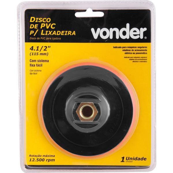 Imagem de Disco pvc 4.1/2" para lixadeira com fixa fácil - Vonder