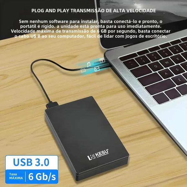 Imagem de Disco Rígido Externo Portátil USB 3.0 De 2,5 Polegadas KESU 250GB 320GB 500GB 1TB De Armazenamento