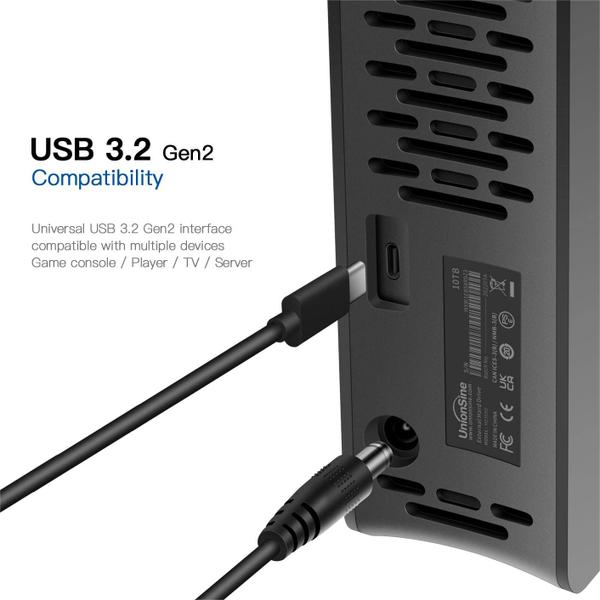 Imagem de Disco rígido externo UnionSine HD3510 10 10 TB USB 3.2 Gen 2 Type-C