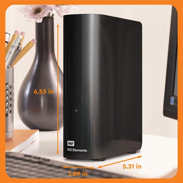 Imagem de Disco rígido externo Western Digital Elements 4TB USB 3.0