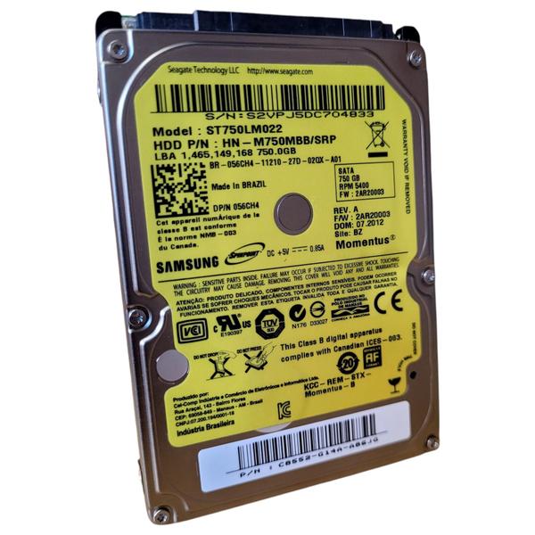 Imagem de Disco Rígido Interno Hd Momentus 750gb 2,5 Sata- Alta Capacidade De Armazenamento