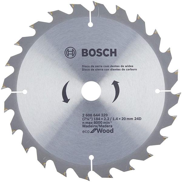 Disco serra Circular Bosch Ecoline ø184 x 20mm 24D Imagem de Disco serra Circular Bosch Ecoline ø184 x 20mm 24D