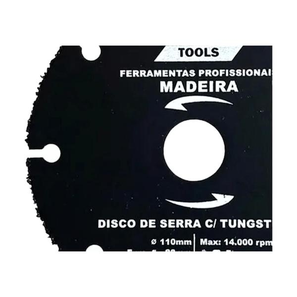 Imagem de Disco serra marmore p/ madeira c/ tungstenio 110x20mm fertak