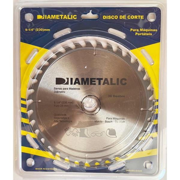 Imagem de Disco Serra Para Madeira 230Mm 9.1/4'' 36 Dentes Diametalic