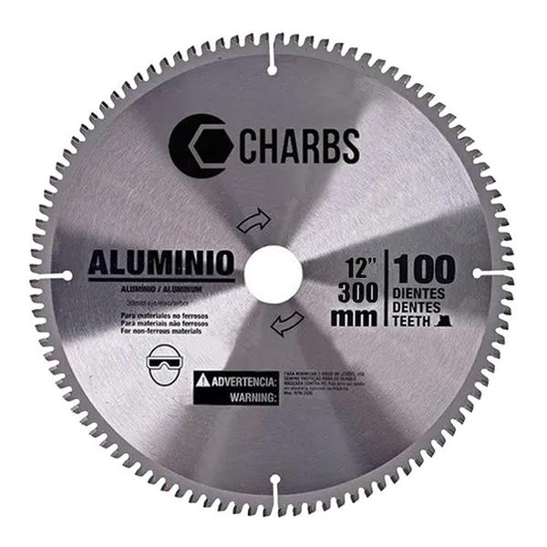 Disco Serra Wídea Alumínio 12 Pol. 300Mm 100 Dentes Charbs Imagem de Disco Serra Wídea Alumínio 12 Pol. 300Mm 100 Dentes Charbs