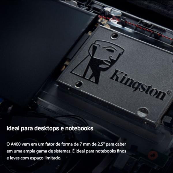 Disco Sólido Kingston 240Gb Mais Velocidade 240GB Imagem de Disco Sólido Kingston 240Gb Mais Velocidade 240GB