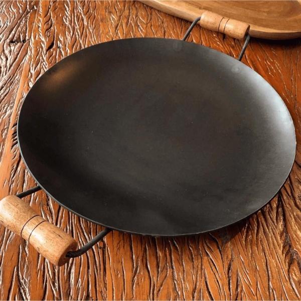 Disco Tacho Chapa de Arado Bifeira Grande 50cm Aço Rústico Reforçado com Alças - SHOPELETROLU Imagem de Disco Tacho Chapa de Arado Bifeira Grande 50cm Aço Rústico Reforçado com Alças