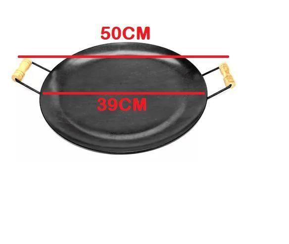 Disco Tacho Chapa de Arado Bifeira Grande 50cm Aço Rústico Reforçado com Alças - SHOPELETROLU Imagem de Disco Tacho Chapa de Arado Bifeira Grande 50cm Aço Rústico Reforçado com Alças
