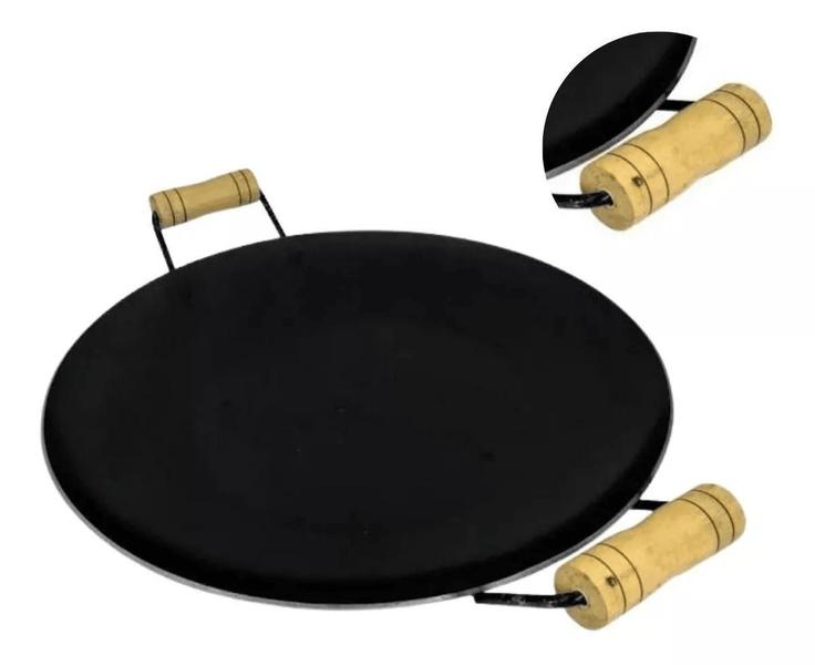 Disco Tacho Chapa de Arado Bifeira Grande 50cm Aço Rústico Reforçado com Alças - SHOPELETROLU Imagem de Disco Tacho Chapa de Arado Bifeira Grande 50cm Aço Rústico Reforçado com Alças