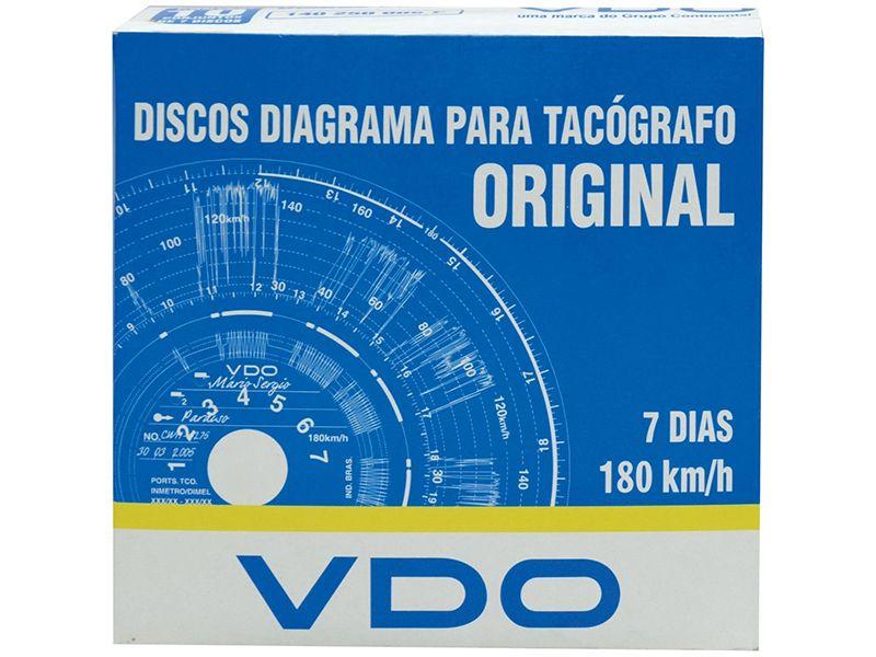 Imagem de Disco Tacografo Semanal 180 Km 10 Jogos - VDO