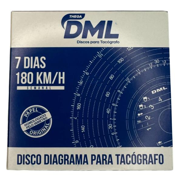 Imagem de Disco Tacografo Semanal 180 Km 10 Unidades 7 Dias